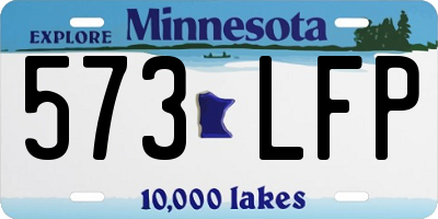 MN license plate 573LFP