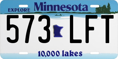 MN license plate 573LFT