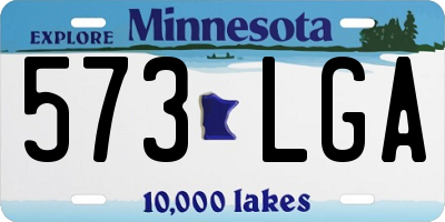 MN license plate 573LGA