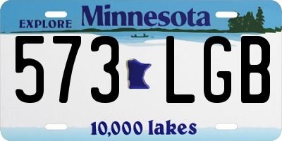 MN license plate 573LGB
