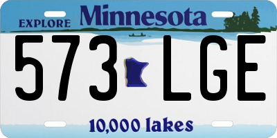 MN license plate 573LGE