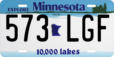 MN license plate 573LGF