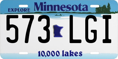 MN license plate 573LGI