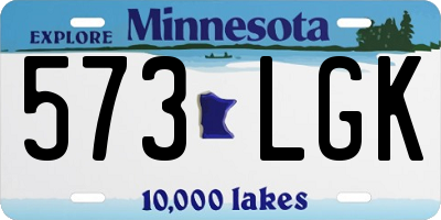 MN license plate 573LGK