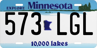 MN license plate 573LGL
