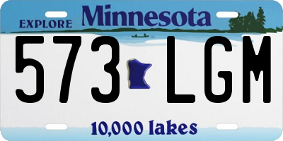 MN license plate 573LGM