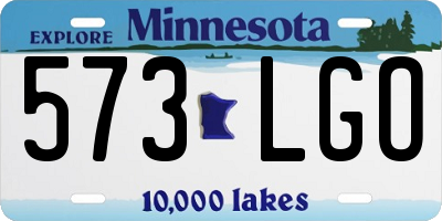MN license plate 573LGO