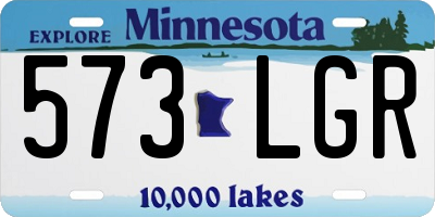 MN license plate 573LGR