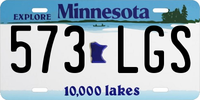 MN license plate 573LGS