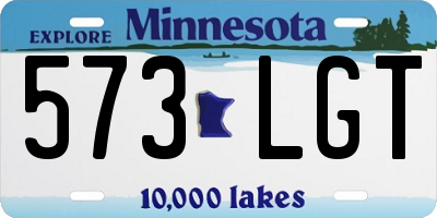 MN license plate 573LGT