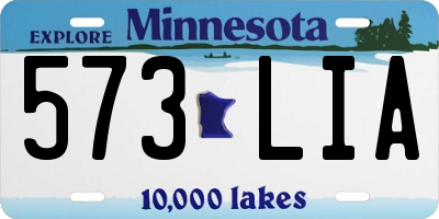 MN license plate 573LIA