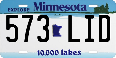 MN license plate 573LID
