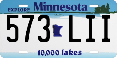 MN license plate 573LII