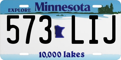 MN license plate 573LIJ