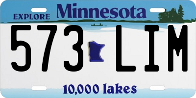 MN license plate 573LIM