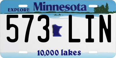 MN license plate 573LIN