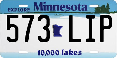 MN license plate 573LIP