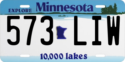 MN license plate 573LIW