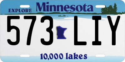 MN license plate 573LIY