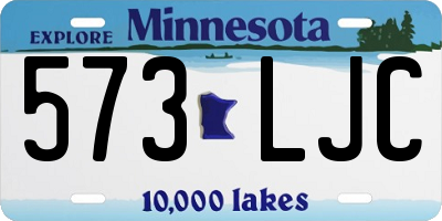 MN license plate 573LJC