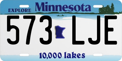 MN license plate 573LJE