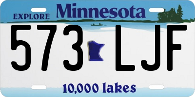 MN license plate 573LJF
