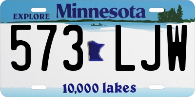 MN license plate 573LJW