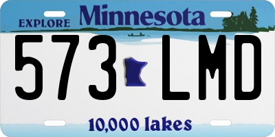 MN license plate 573LMD
