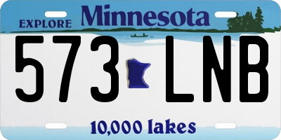 MN license plate 573LNB