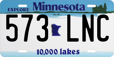 MN license plate 573LNC