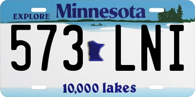 MN license plate 573LNI