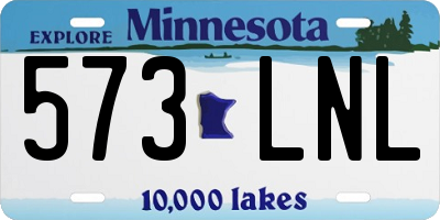 MN license plate 573LNL