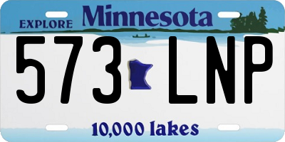 MN license plate 573LNP