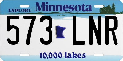MN license plate 573LNR