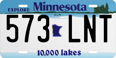 MN license plate 573LNT