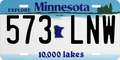 MN license plate 573LNW
