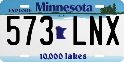 MN license plate 573LNX