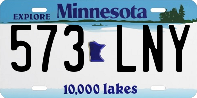 MN license plate 573LNY