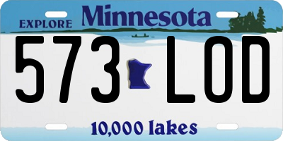 MN license plate 573LOD