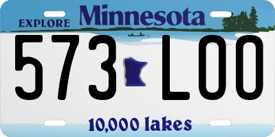 MN license plate 573LOO