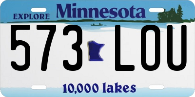 MN license plate 573LOU