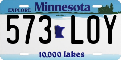 MN license plate 573LOY
