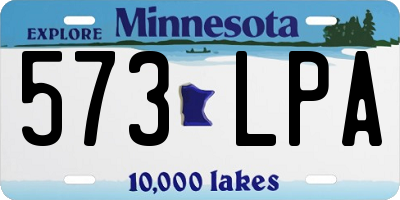 MN license plate 573LPA