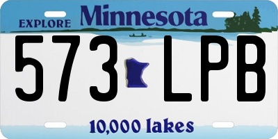 MN license plate 573LPB