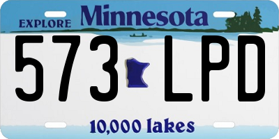 MN license plate 573LPD