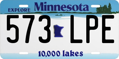 MN license plate 573LPE