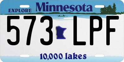 MN license plate 573LPF