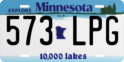 MN license plate 573LPG