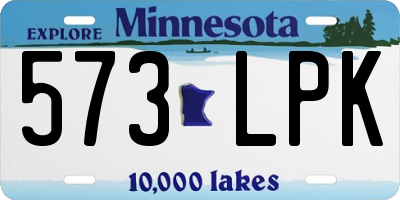 MN license plate 573LPK