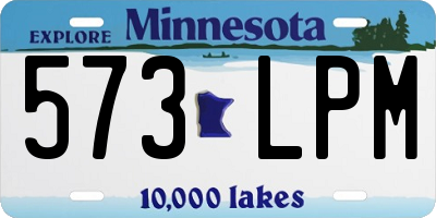 MN license plate 573LPM